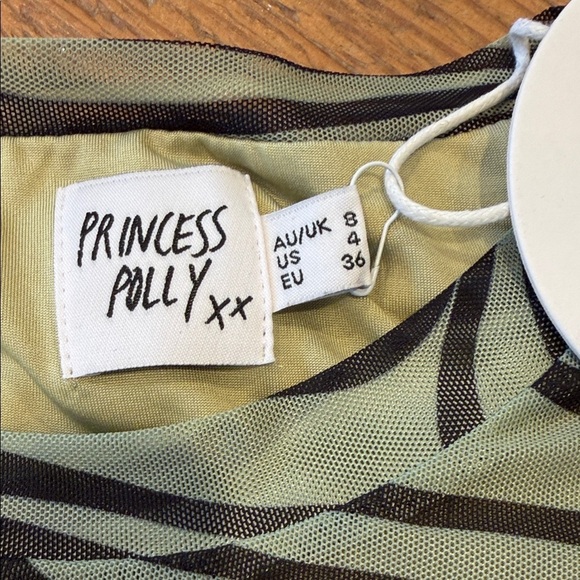 Princess Polly Aqua and Black Wave Mini Dress - Picture 4 of 6